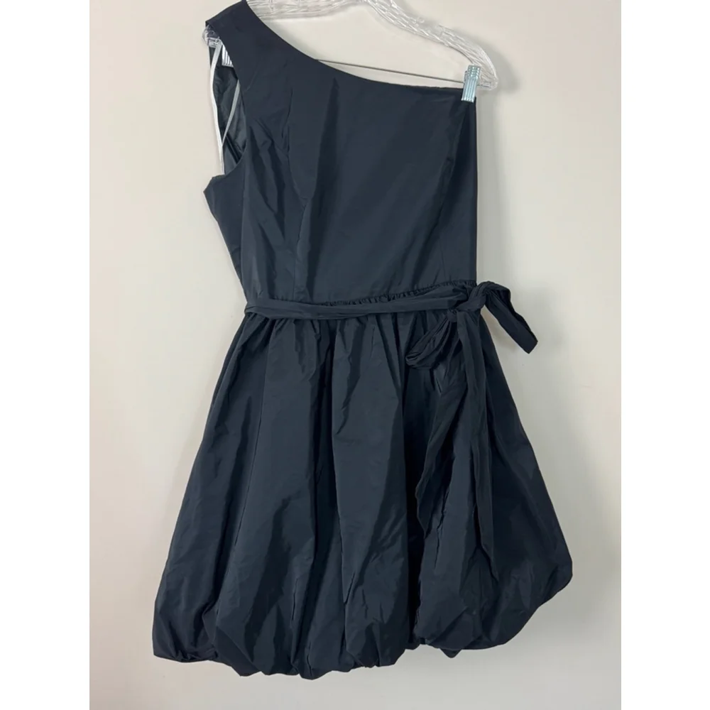 Lilly Pulitzer Sondralee Black One Shoulder Dress Size 16 - Picture 1 of 5